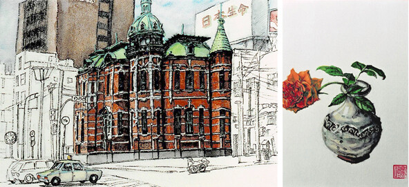 金原先生の絵２つ